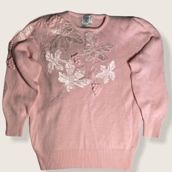 Cervelle Sweaters - 80’s Vintage Cervelle Grape Vine Sweater
